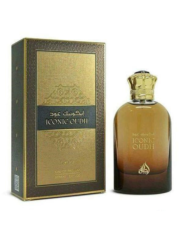 Iconic Oudh Eau De Spray Parfum Spray (100 ml oz) by Lattafa