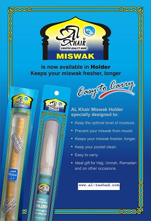 Box of 36  Freshly Harvested Al-Khair Miswaks in Pen Shaped Miswak Holders