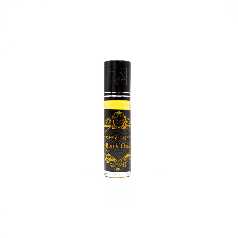 Bottle of Black Oud - 6ml Roll-on Perfume Oil by Surrati