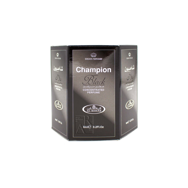 Box of 6 Champion Black - 6ml (.2oz) Roll-on Perfume Oil by Al-Rehab