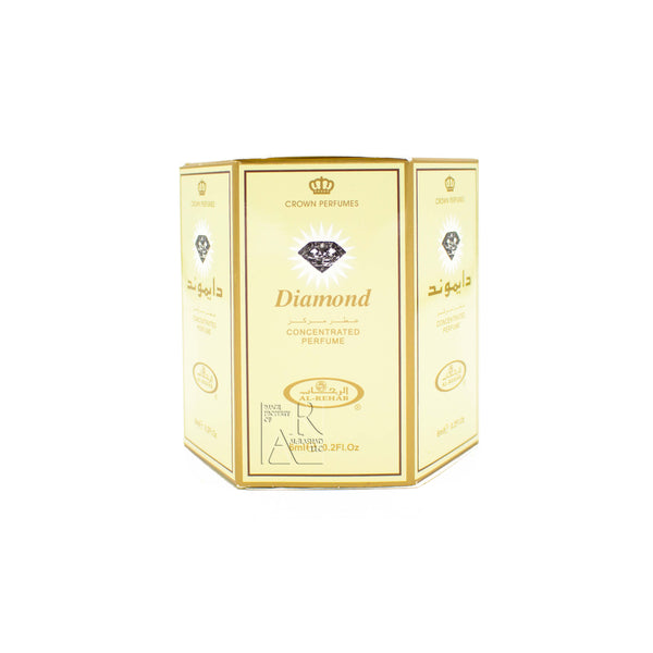 Box of 6 Diamond - 6ml (.2oz) Roll-on Perfume Oil by Al-Rehab