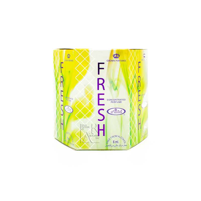 Box of 6 Fresh - 6ml (.2oz) Roll-on Perfume Oil by Al-Rehab