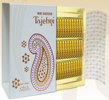 Mini Bakhoor Incense Tajebni by Nabeel (Box of 36 x 3g)