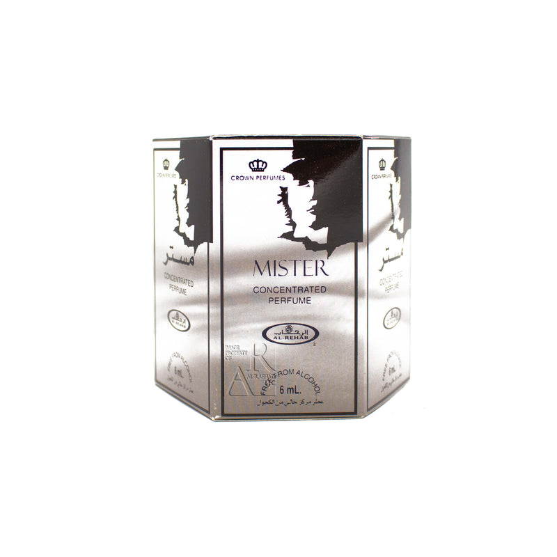 Box of 6 Mister - 6ml (.2oz) Roll-on Perfume Oil by Al-Rehab