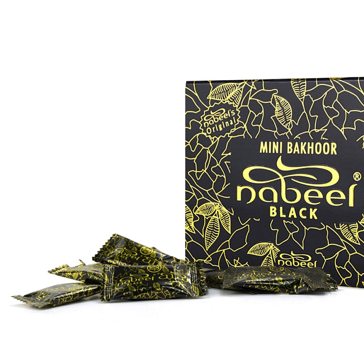 Mini Bakhoor Black Incense by Nabeel 108gm (Box of 36 x 3gm)