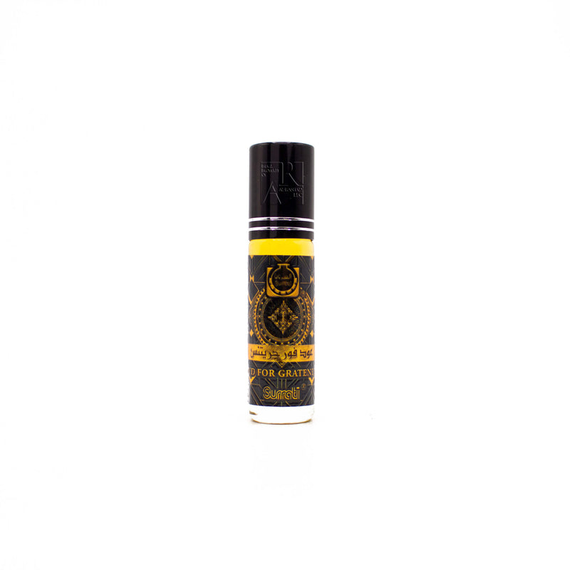 Bottle of Oud For Grateness - 6ml Roll-on Perfume Oil by Surrati     