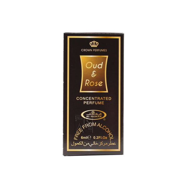Box of Oud & Rose - 6ml (.2oz) Roll-on Perfume Oil by Al-Rehab