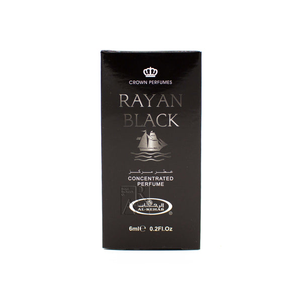 Box of Rayan Black - 6ml (.2oz) Roll-on Perfume Oil by Al-Rehab