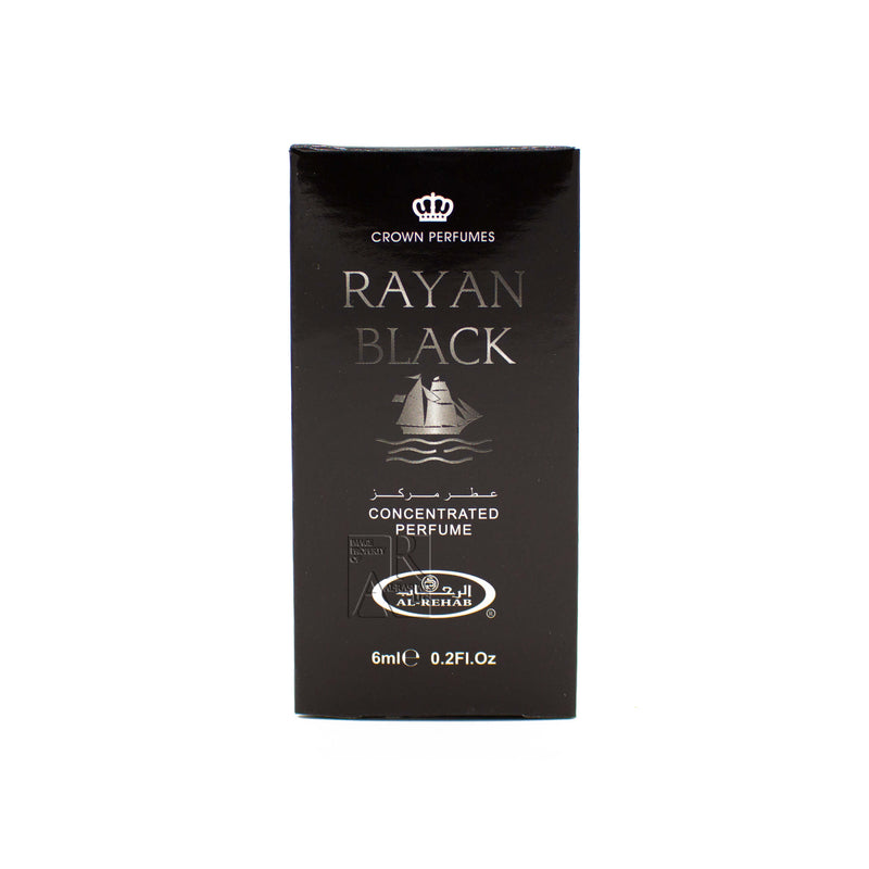 Box of Rayan Black - 6ml (.2 oz) Perfume Oil by Al-Rehab