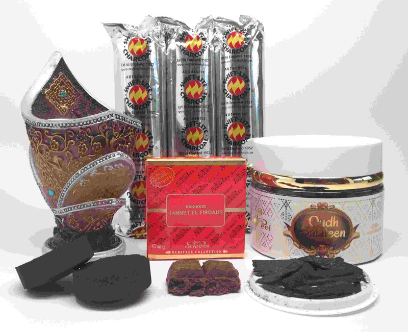 SALATEEN OUDH  and JANNATUL FIRDAUS BAKHOOR Incense Gift Set