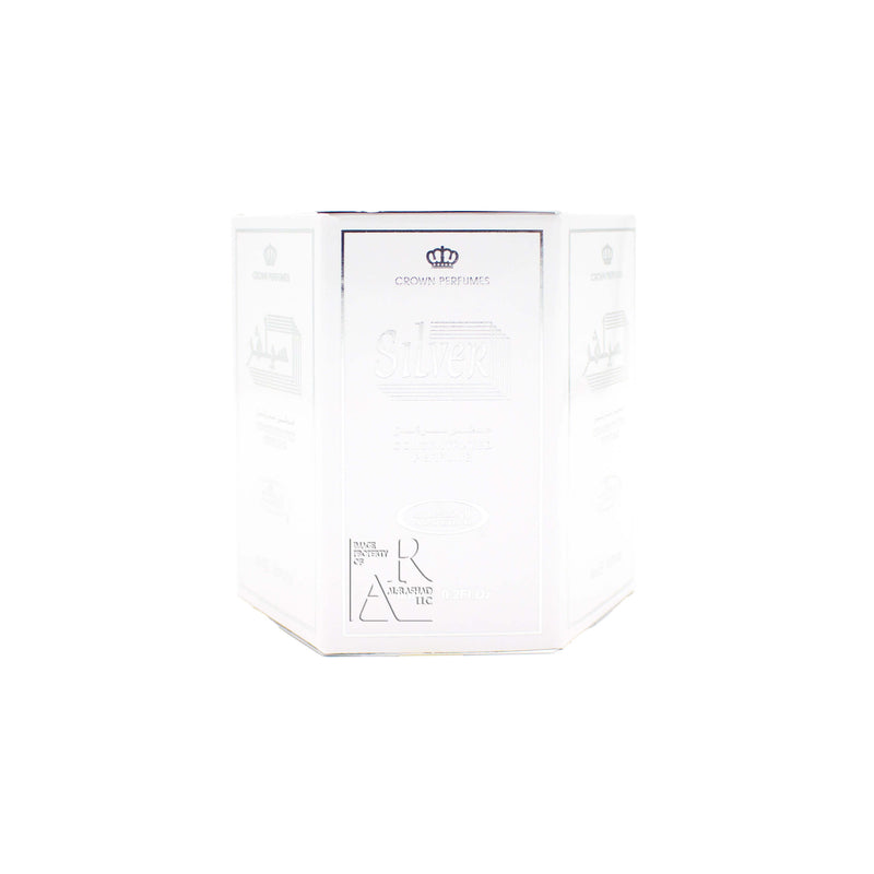 Box of 6 Silver - 6ml (.2oz) Roll-on Perfume Oil by Al-Rehab