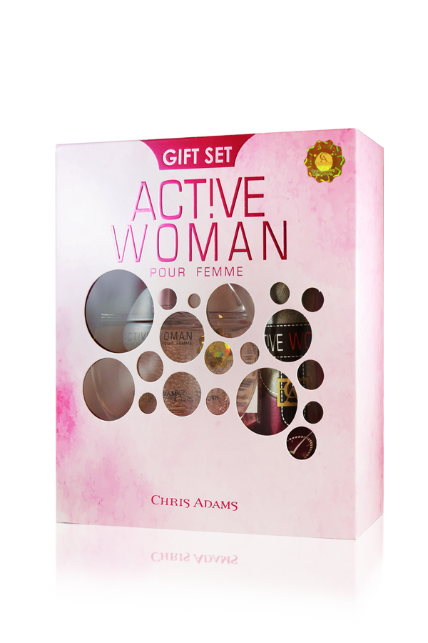 Active Woman Gift Set - 80ml Natural Spray Perfume by Chris Adams - Al-Rashad Inc