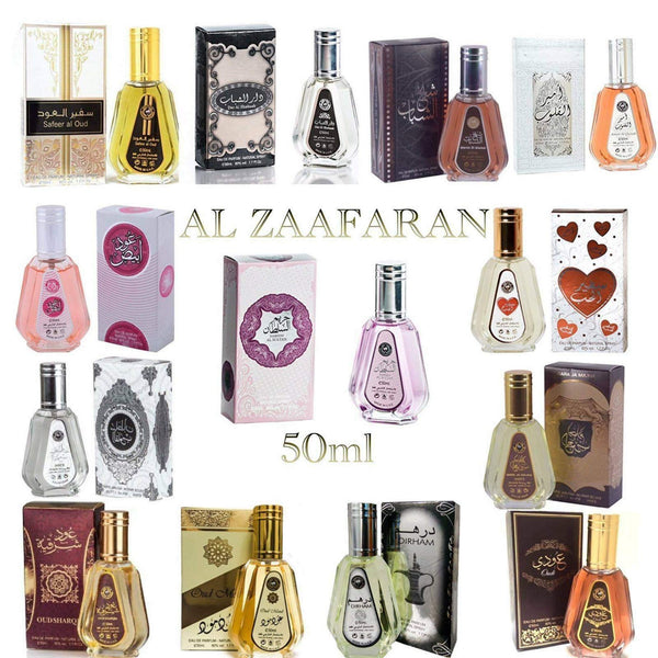 Assorted Eau De Parfum - 50ml Spray by Ard Al Zaafaran  - Set of 15 - Al-Rashad Inc