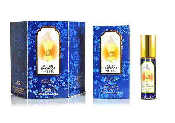 Attar Bakhoor Nabeel- Box 6 x 6ml Roll-on Perfume Oil by Nabeel