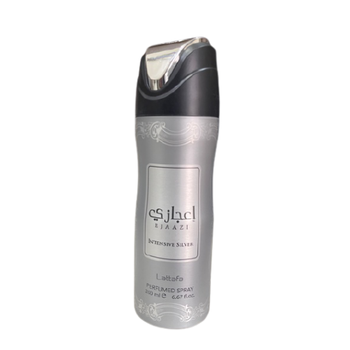 Ejaazi Intensive Silver - Deodorant Perfumed Spray (200 ml/6.67 fl.oz) by Lattafa - Al-Rashad Inc