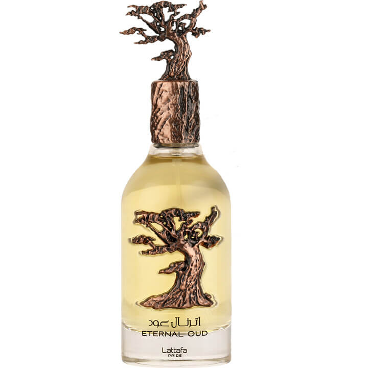 Bottle of Eternal Oud - Eau De Parfum Spray (100 ml - 3.4Fl oz) by Lattafa