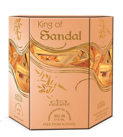 King of Sandal - Box 6 x 6ml Roll-on Perfume Oil by Nabeel