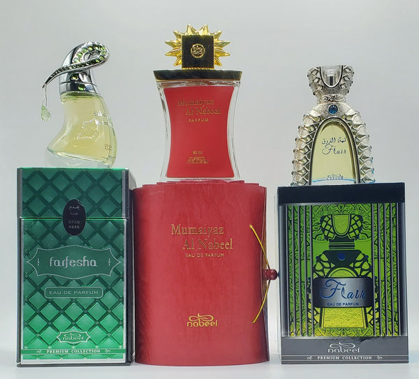 Set of Six (6) Nabeel Premium Eau De Spray Perfumes - Premium Collection - Al-Rashad Inc