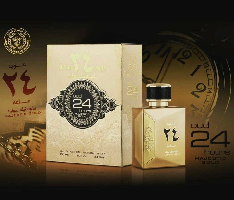 Oud 24 Hours Majestic Gold -  Eau De Parfum - 100ml Spray by Ard Al Zaafaran - Al-Rashad Inc