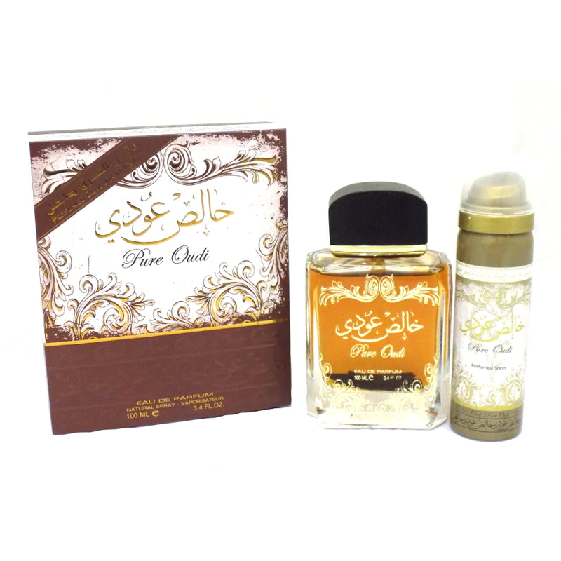 Pure Oudi - Eau De Parfum Spray (100 ml (with Deo) - 3.4Fl oz) by Lattafa
