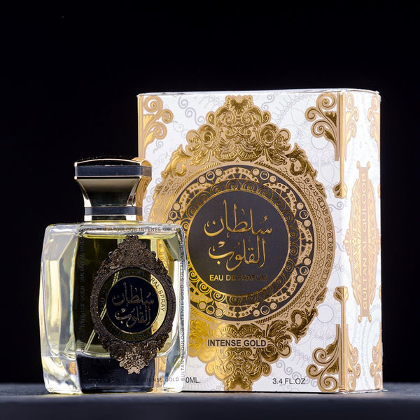 Sultan Al Quloob Intense Gold - Eau De Parfum Spray (100 ml - 3.4Fl oz) by Suroori (Lattafa) - Al-Rashad Inc