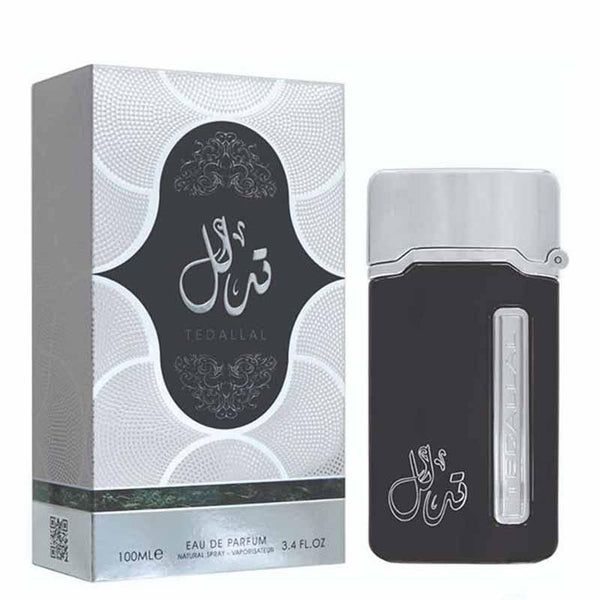 Tedallal Silver - Eau De Parfum Spray (100 ml - 3.4Fl oz) by Asdaaf (Lattafa) - Al-Rashad Inc