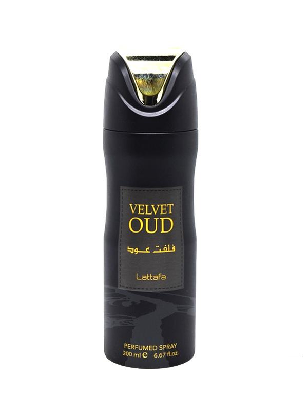 Velvet Oud - Deodorant Perfumed Spray (200 ml/6.67 fl.oz) by Lattafa - Al-Rashad Inc